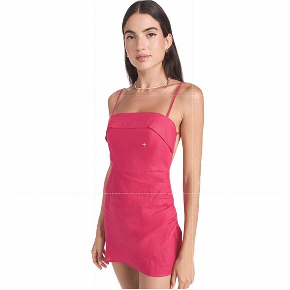 REFORMATION Lambert Linen Open Back Dress - Picture 4 of 12